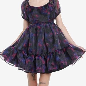 Elegant Galaxy Print Dress